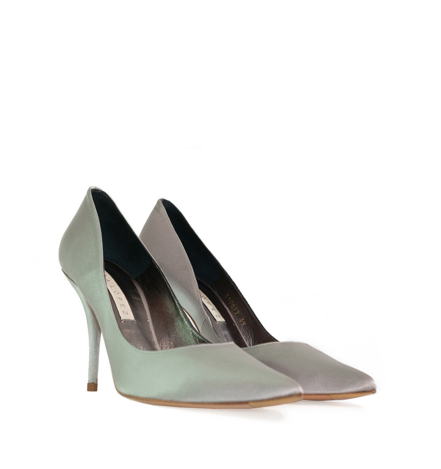 FE825- Salón alto en raso gris