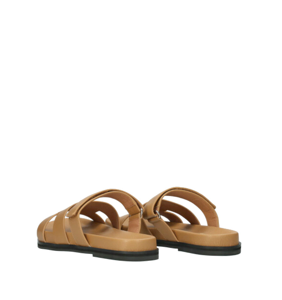 MINDY Bio con velcro de piel camel