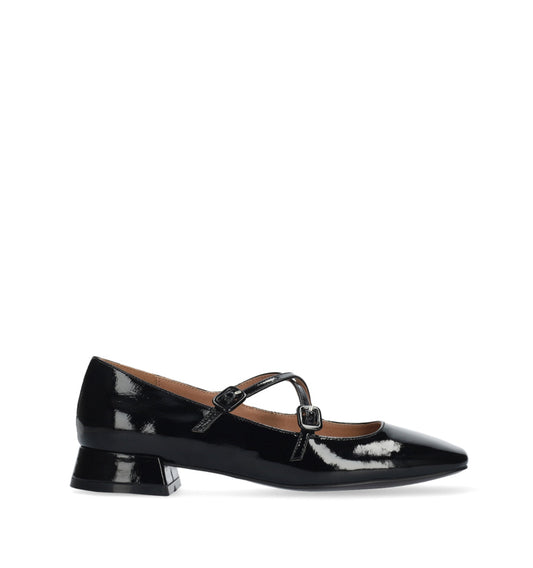 CARDIFF Merceditas baja cruzada en negro