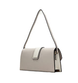 Bolso mediano bicolor en piel camel