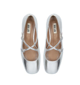 CARDIFF Merceditas baja cruzada en plata