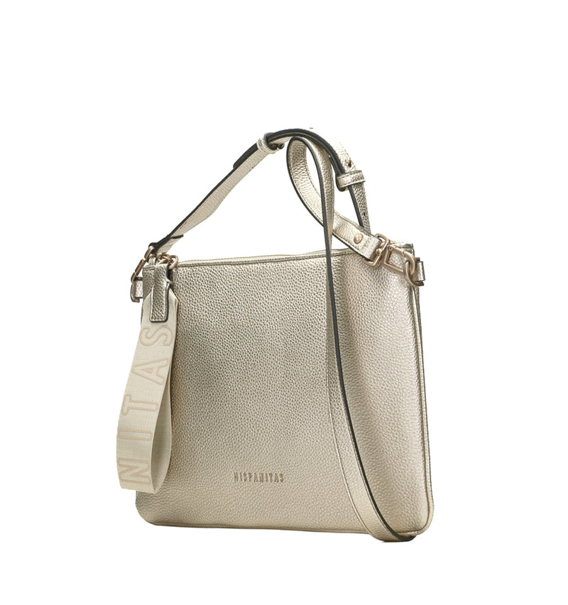 Bolso clutch en champan