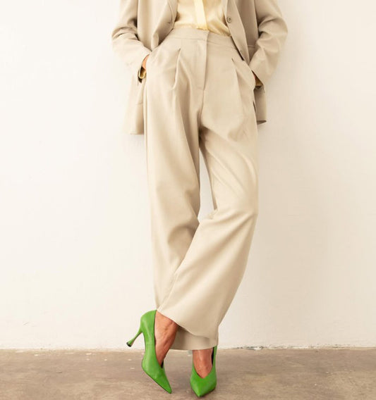 Salón alto en piel verde