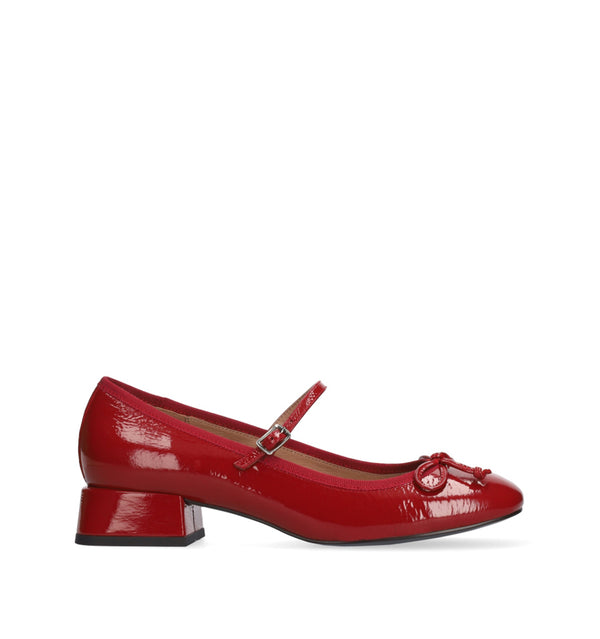 SUZY Merceditas baja con lazo en rojo