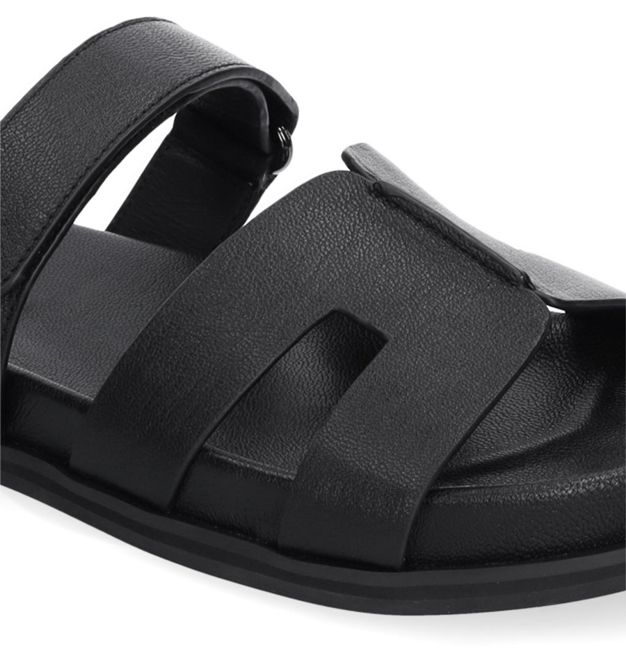 MINDY Bio con velcro de piel negro