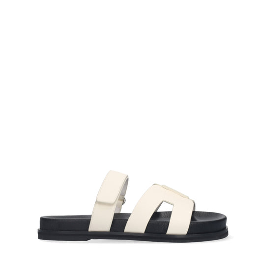 MINDY Bio con velcro de piel blanco-hueso