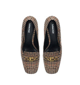 CHANTY Mocasín medio de cuadros camel