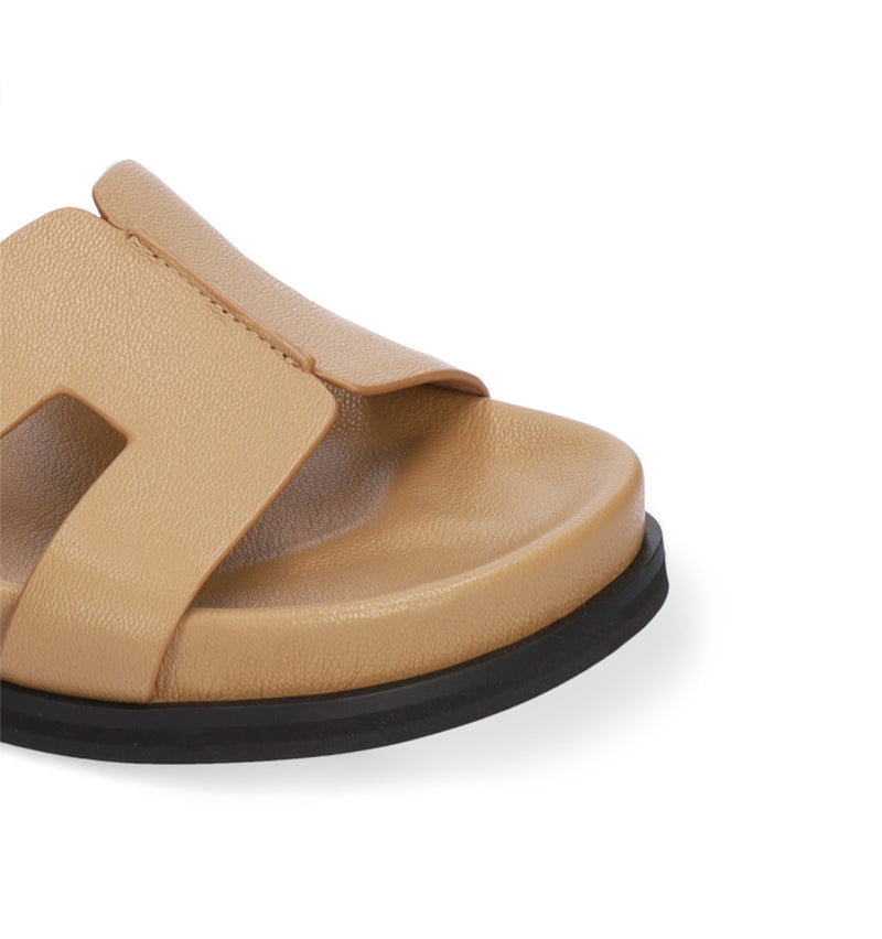 MINDY Bio con velcro de piel camel