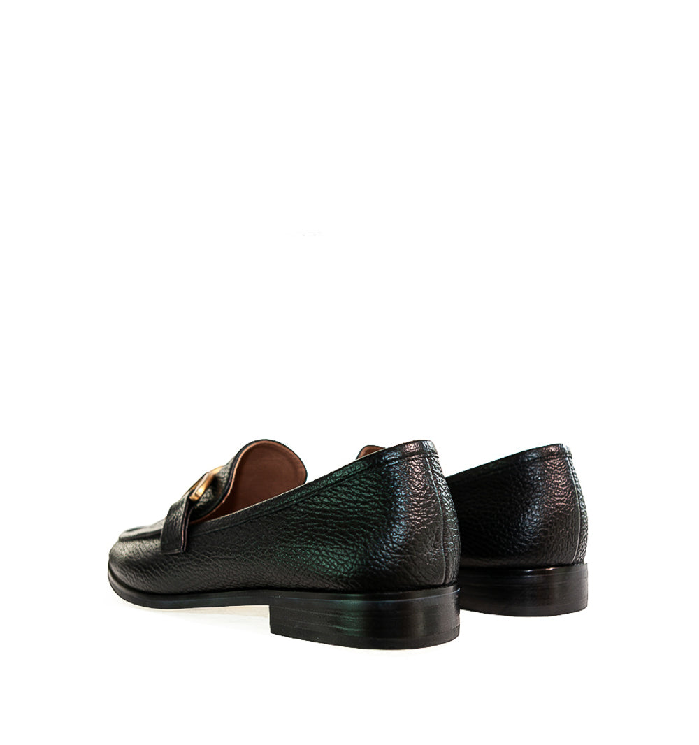 VELA Mocasín estribo en piel negro