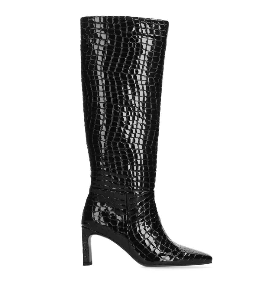 Bota coco tacón medio negro
