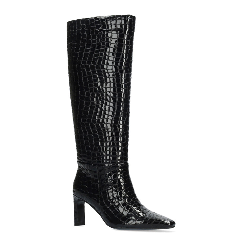 Bota coco tacón medio negro