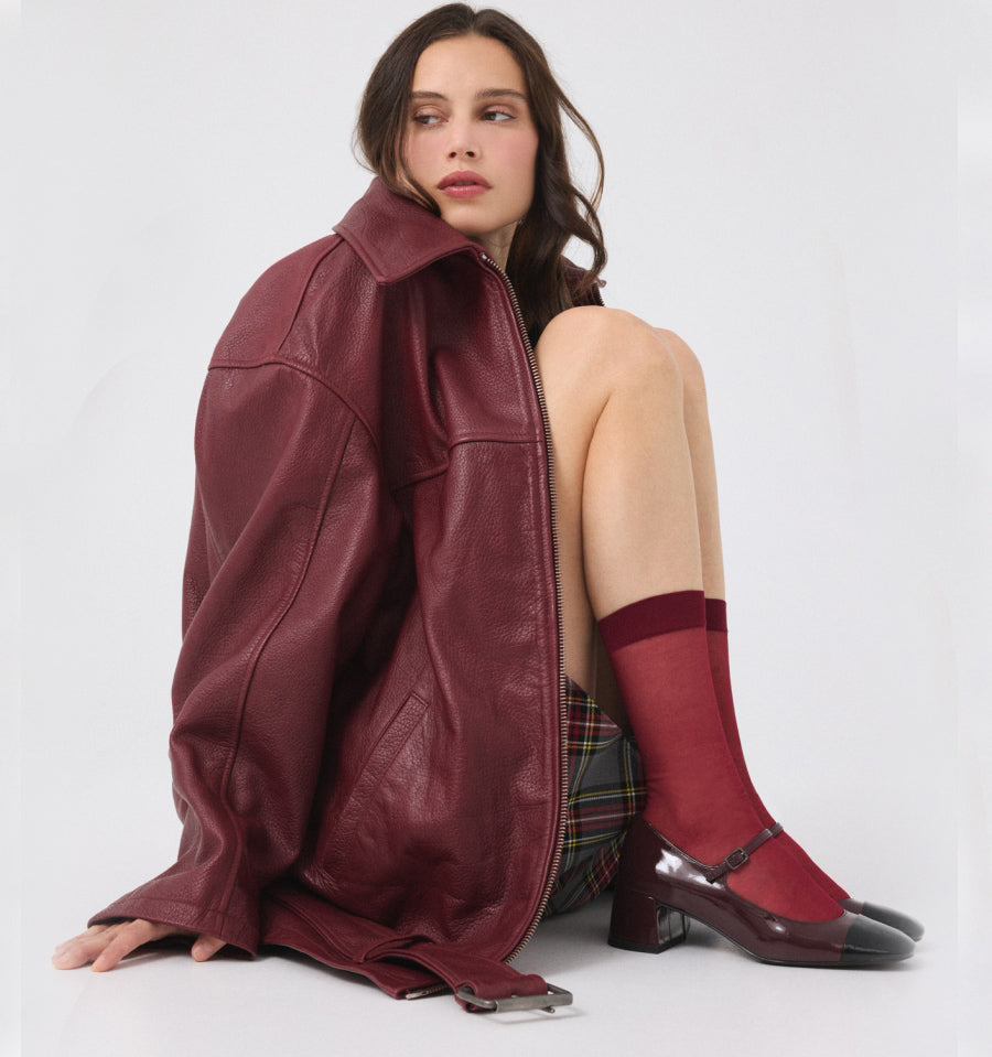 CARDIFF Merceditas chanel  combi en burdeos