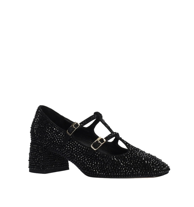 GUIDA Merceditas con doble pulsera en cristal negro