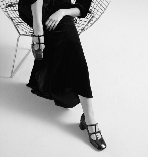 GUIDA Merceditas con doble pulsera en cristal negro