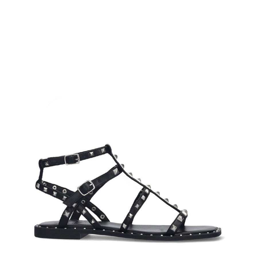 YURIKO Sandalia romana tachas en negro