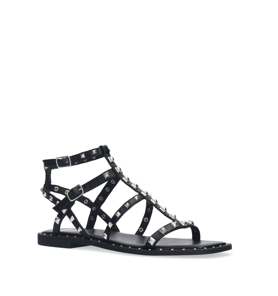 YURIKO Sandalia romana tachas en negro