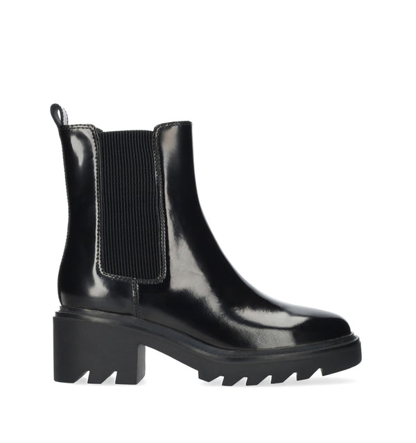 VIOLET Botín chelsea en charol negro