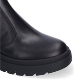 VIOLET Botín chelsea con hebilla en piel negro