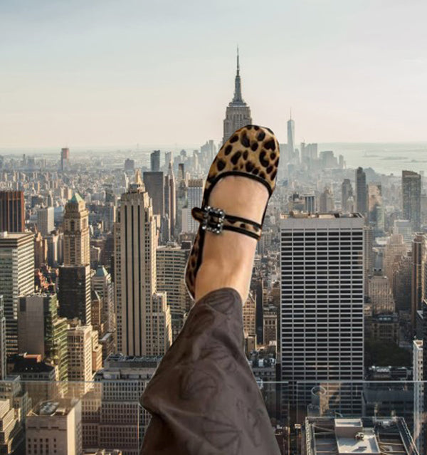 Merceditas bailarina en pony leopardo