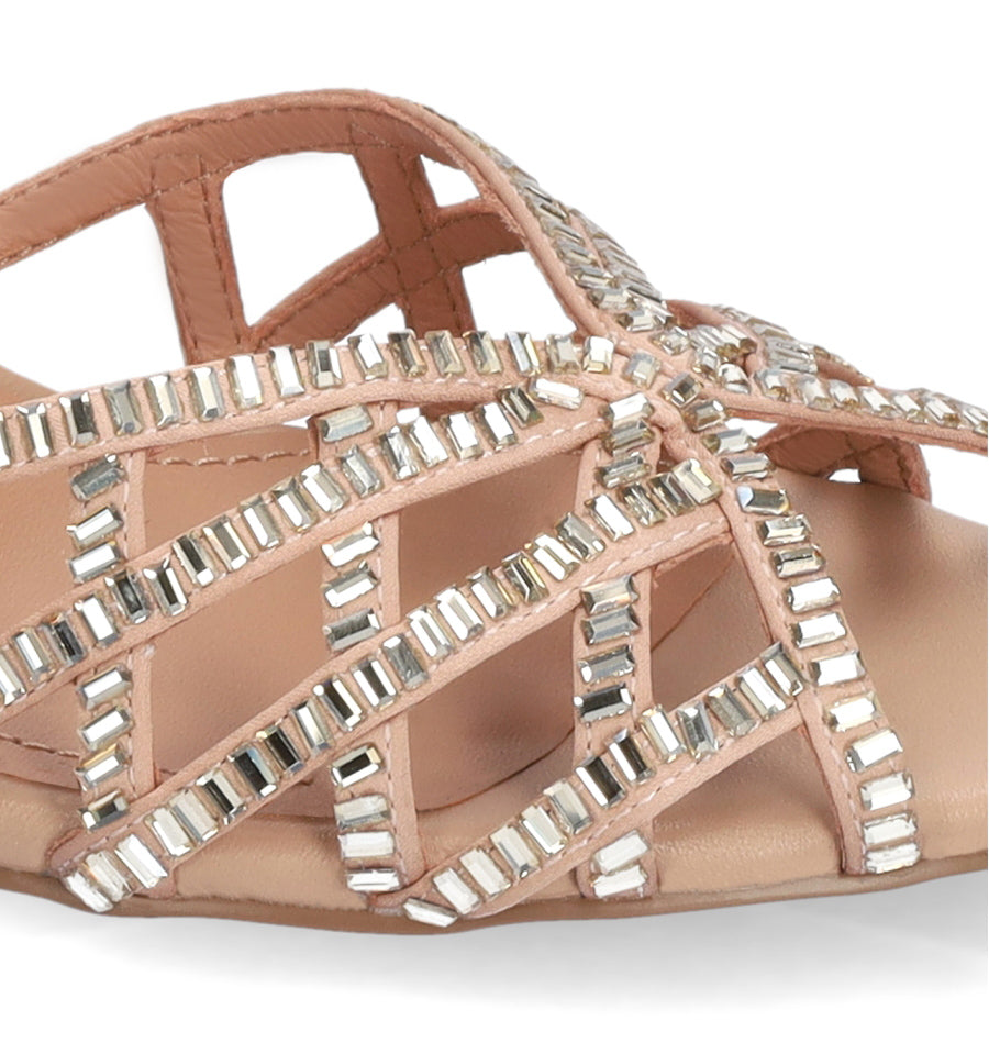 JULIETTE Sandalia media con cristal en nude
