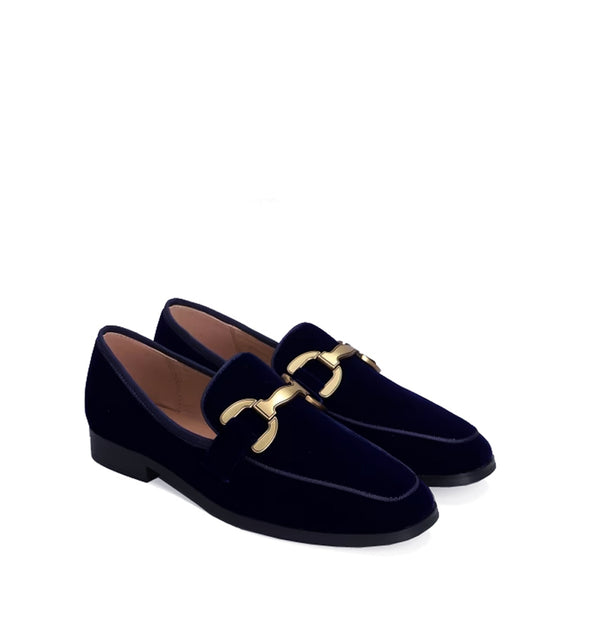 Mocasín estribo en terciopelo marino