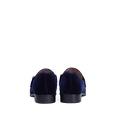 VELA Mocasín estribo en terciopelo marino