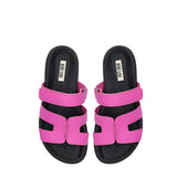 MINDY Bio con velcro de piel buganvilla