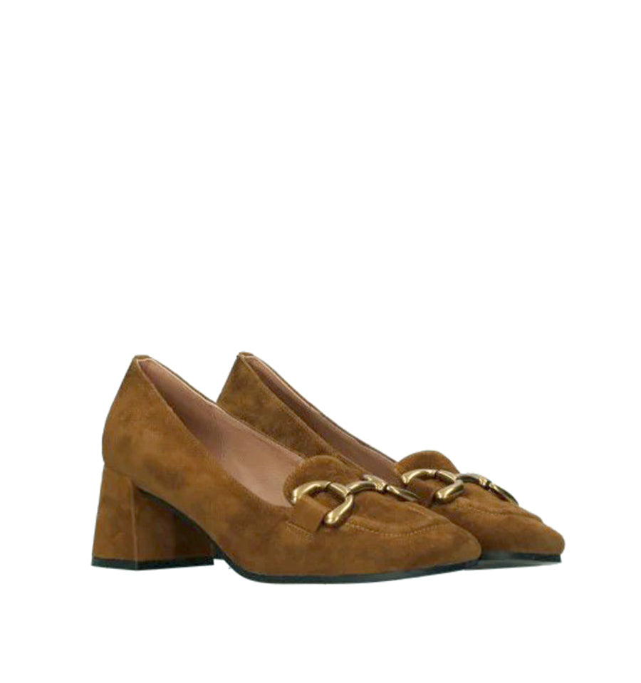 VALENCIA Mocasín solapa baja en ante cuero