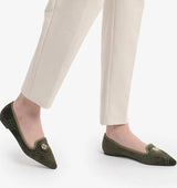 Veneciana de terciopelo kaki