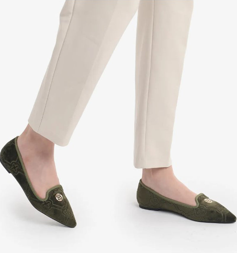 Veneciana de terciopelo kaki