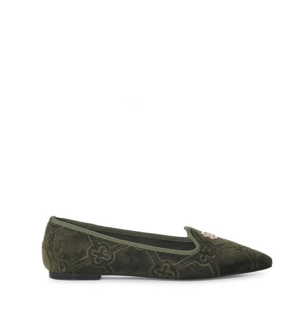 Veneciana de terciopelo kaki