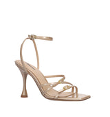 Sandalia con hebillas joya en nude