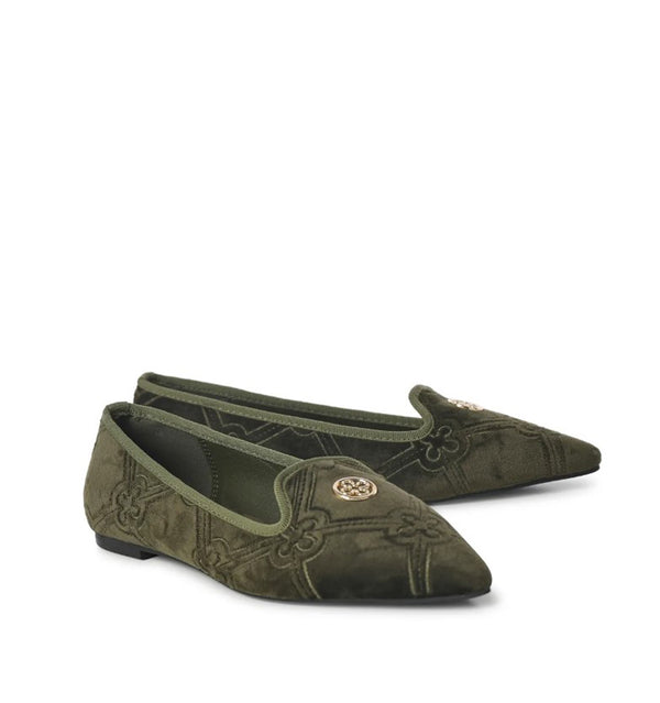 Veneciana de terciopelo kaki