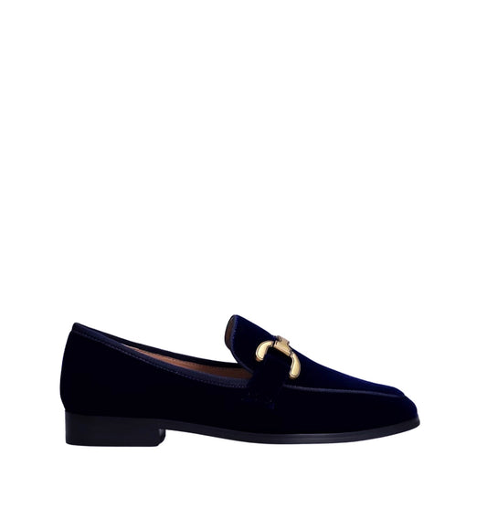 VELA Mocasín estribo en terciopelo negro