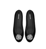 PERLA Bailarinas adorno joya en terciopelo negro