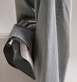 MILAH Salón clásico en piel gris