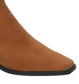 VECCA Botín bajo cowboy en ante cuero