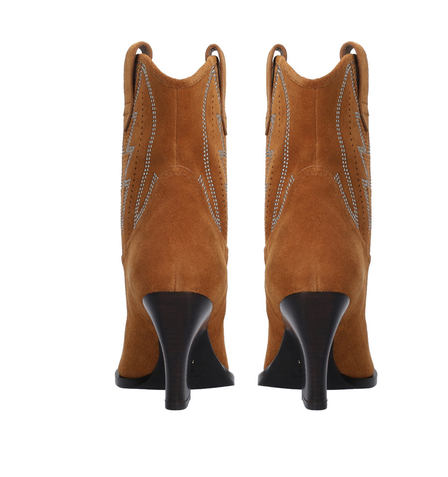 GAMBEL Botín cowboy en ante cuero