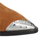 GAMBEL Botín cowboy en ante cuero