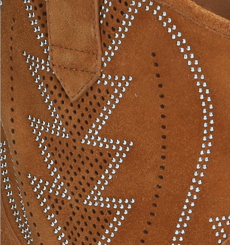 GAMBEL Botín cowboy en ante cuero