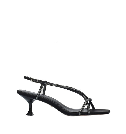 LIBERTY Sandalia media con cristal negro
