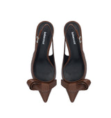 LINDA Destalonado adorno rizo en piel marrón