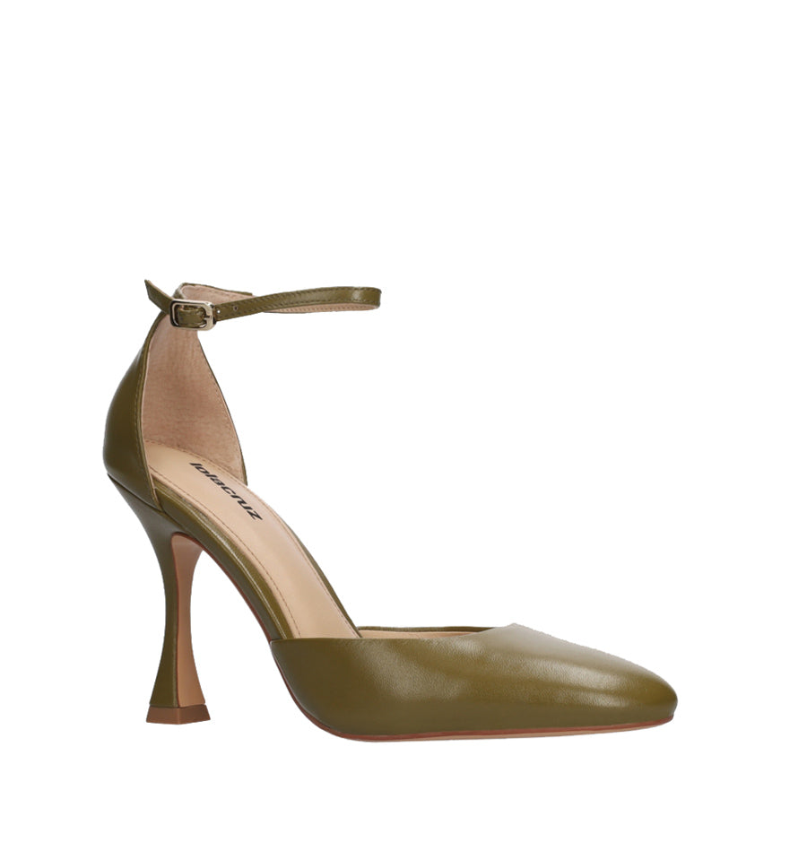 DURY Puntera+ talón con pulsera en piel kaki