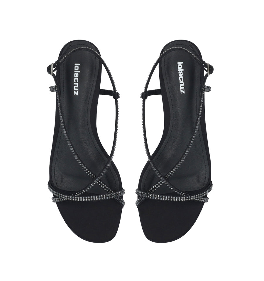 LIBERTY Sandalia baja con cristal negro