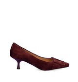 POZNAN Salón con adorno en ante marrón