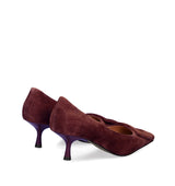 POZNAN Salón con adorno en ante marrón