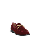 VELA Mocasín estribo en terciopelo burdeos