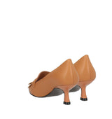 Mocasín clásico flecos en piel camel