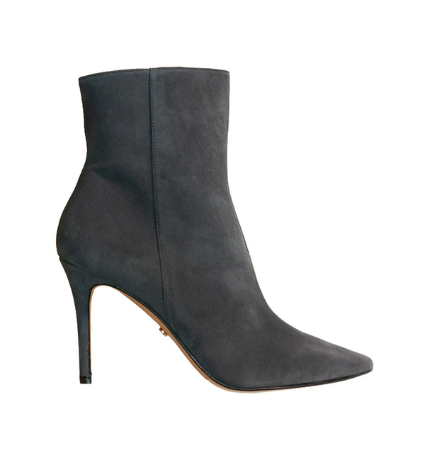 Botín stiletto medio/alto en ante gris