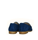 Mocasín calado en ante azul-marino